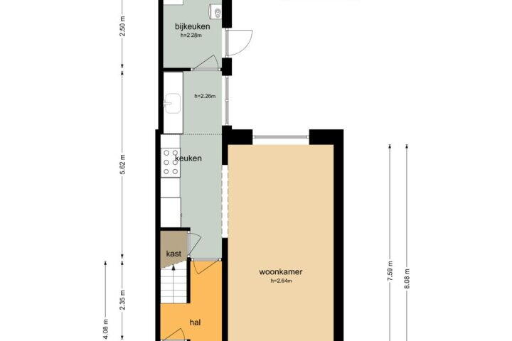 Plattegrond – Soembastraat 30, Meppel