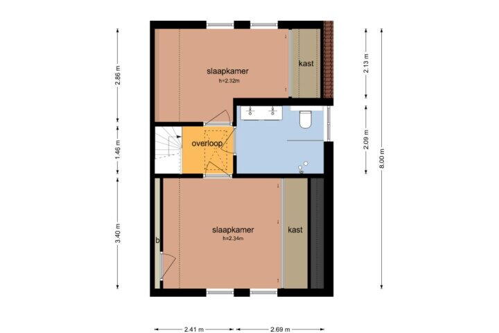 Plattegrond – Soembastraat 30, Meppel