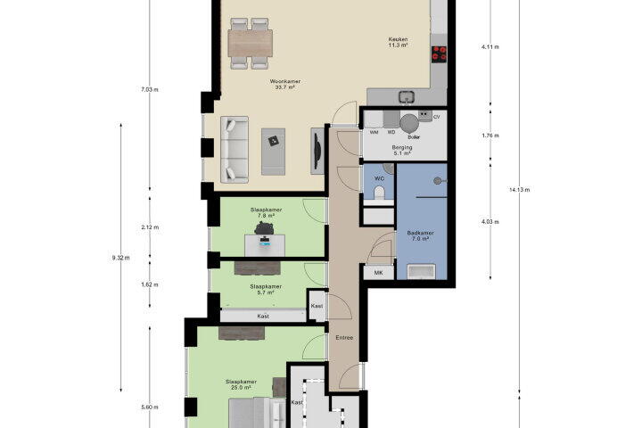 Plattegrond – Sonatestraat 20, Arnhem