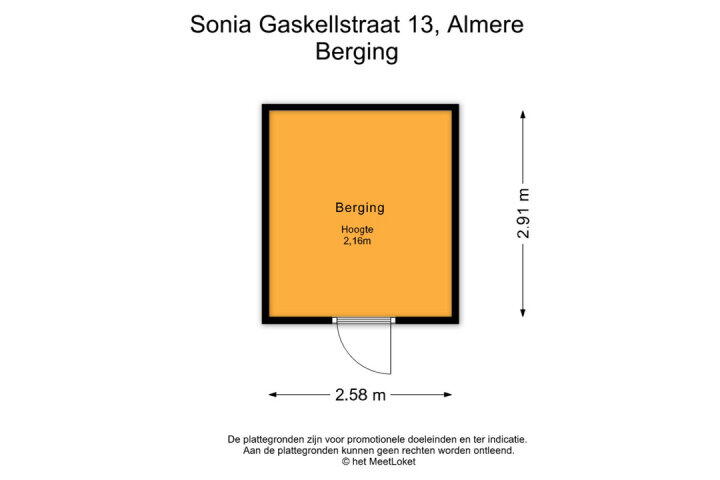 Plattegrond – Sonia Gaskellstraat 13, Almere