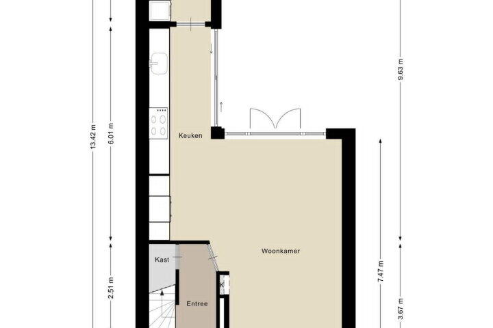 Plattegrond – Spaarnestraat 157, Amersfoort