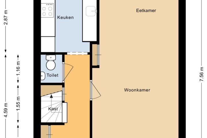 Plattegrond – Sparrenlaan 9, Heerhugowaard