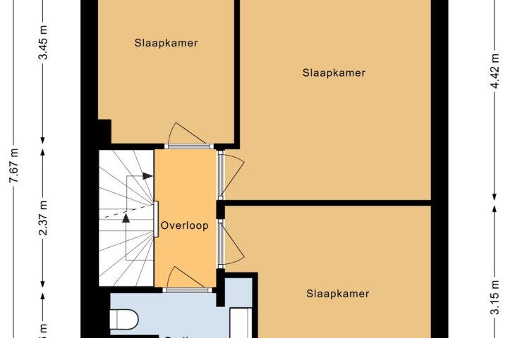 Plattegrond – Sparrenlaan 9, Heerhugowaard