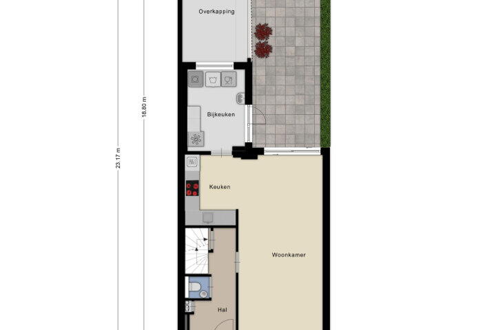 Plattegrond – Spechtstraat 18, Wijchen