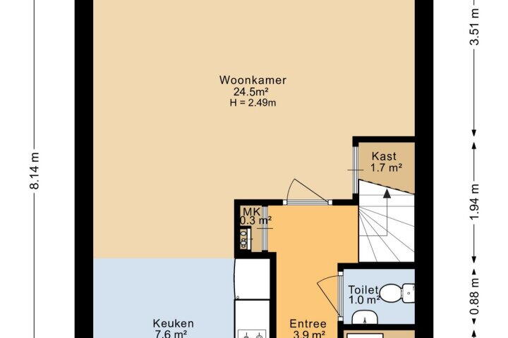 Plattegrond – Speenkruid 11, Roden