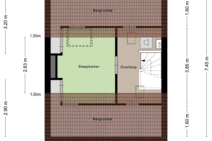 Plattegrond – Sperwerstraat 24, Wijchen