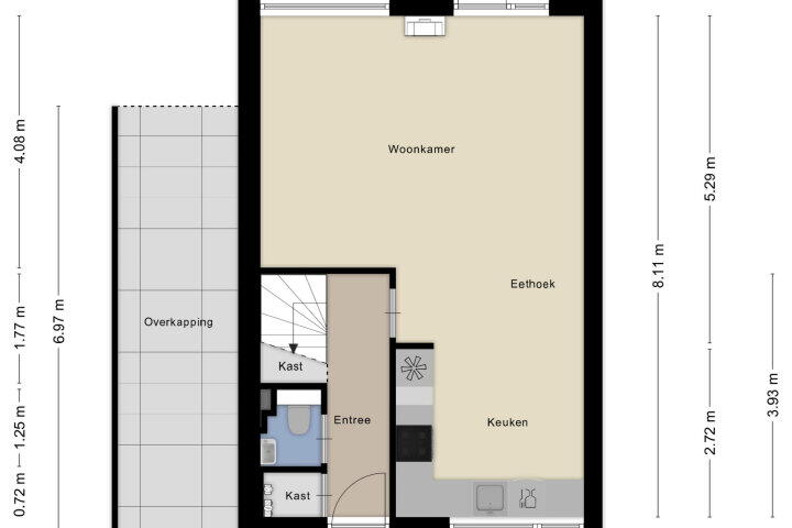 Plattegrond – Sperwerstraat 89, Nijmegen