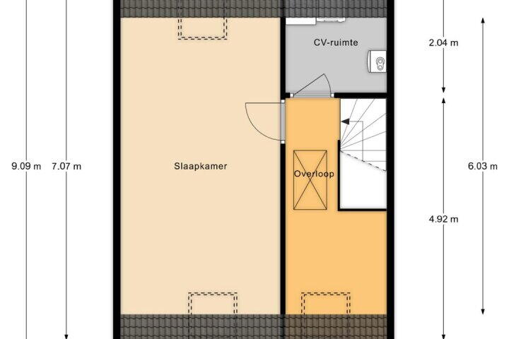Plattegrond – Spieghelhof 18, Nijmegen