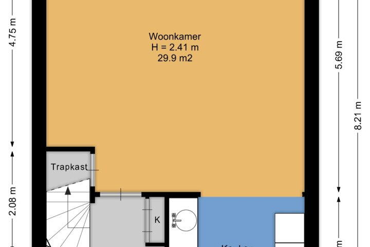 Plattegrond – Spoelsterstraat 24, Hengelo