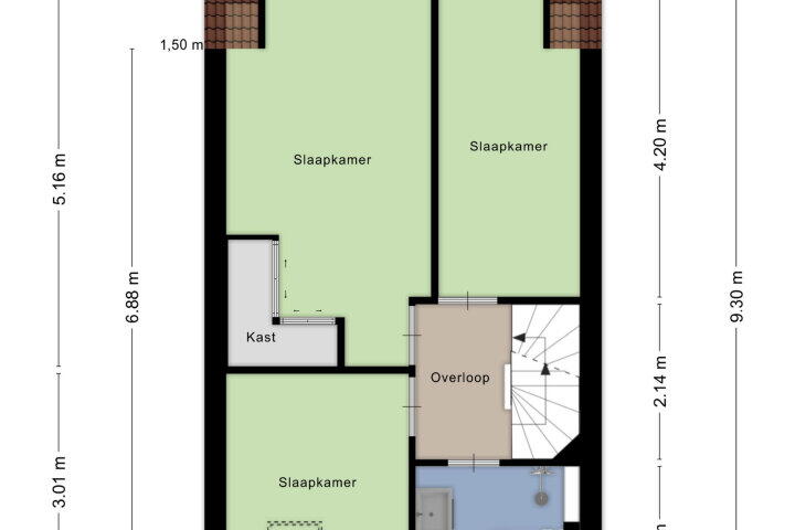 Plattegrond – Spoorhaven 11, Boskoop