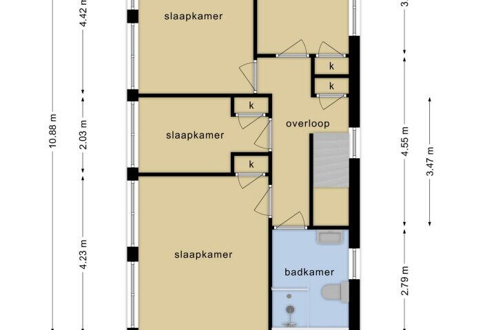 Plattegrond – Spoorstraat 44 +46, Den Helder