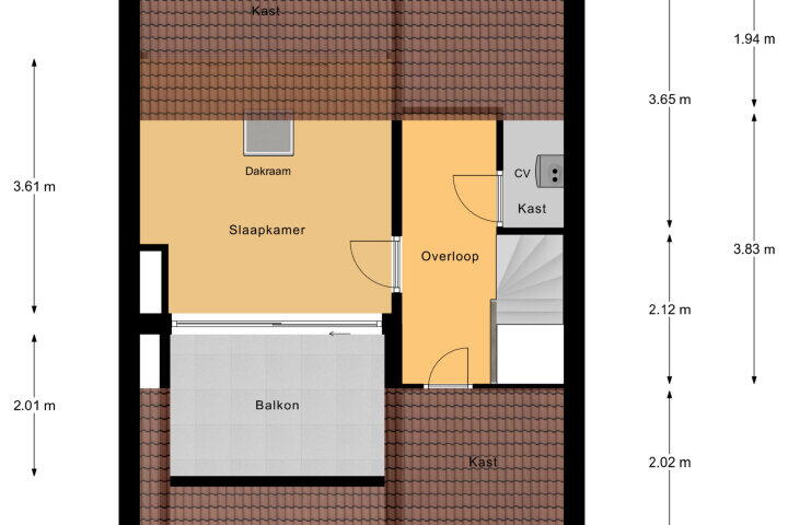 Plattegrond – Spoorstraat 12, Oost-Souburg