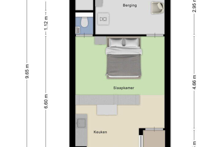 Plattegrond – Spoorstraat 166, Roosendaal