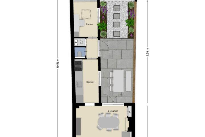 Plattegrond – Spoorstraat 202, Roosendaal