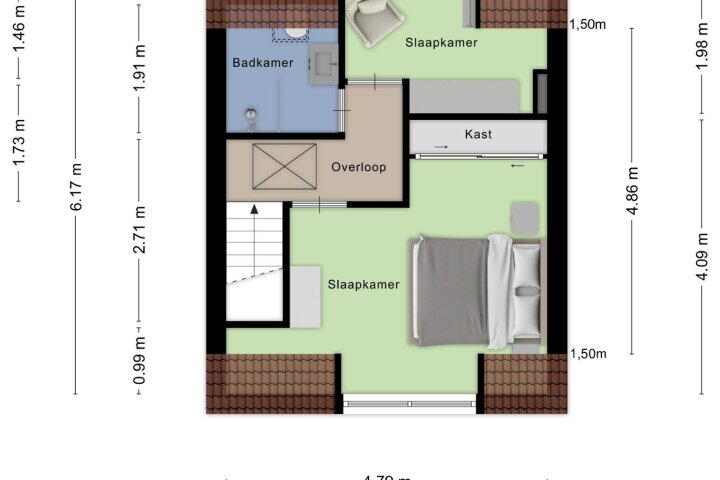 Plattegrond – Spoorstraat 202, Roosendaal