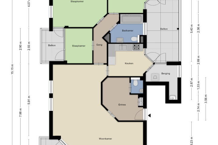 Plattegrond – Spoorstraat 29, Wijchen