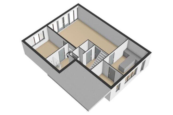 Plattegrond – Spoorstraat 29 A, Tienray