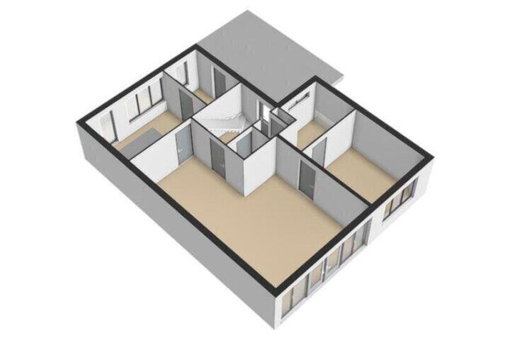 Plattegrond – Spoorstraat 29 A, Tienray