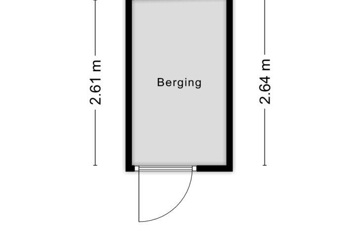 Plattegrond – Spoorstraat 8 C, Wijchen