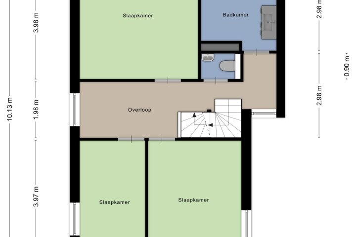 Plattegrond – Spoorstraat 9, Gieten