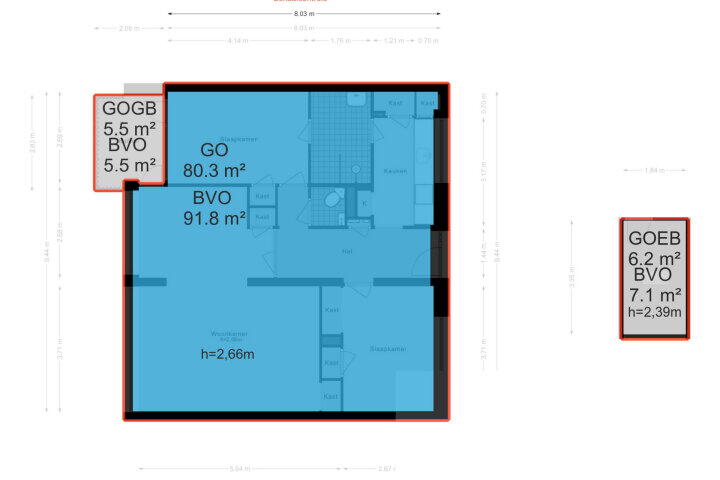 Plattegrond – Sportlaan 88, Amstelveen