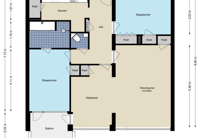 Plattegrond – Sportlaan 94, Amstelveen