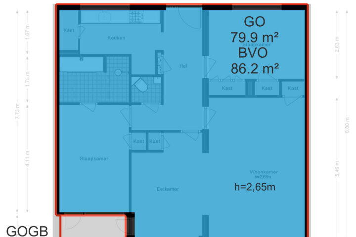 Plattegrond – Sportlaan 94, Amstelveen