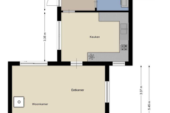 Plattegrond – Sportstraat 65, Roosendaal