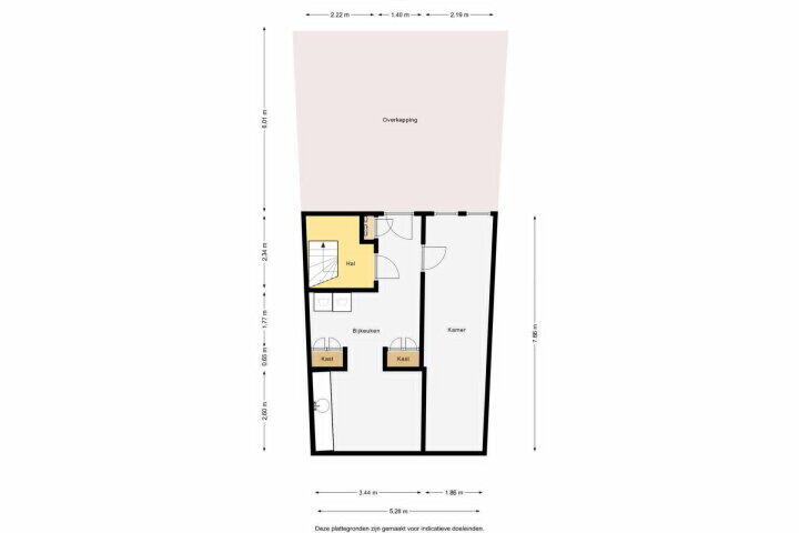 Plattegrond – Stadhouderlaan 214, Heerenveen