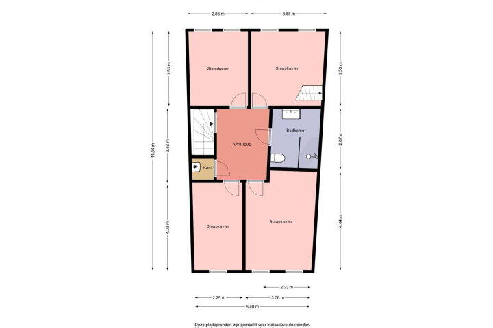 Plattegrond – Stadhouderlaan 214, Heerenveen