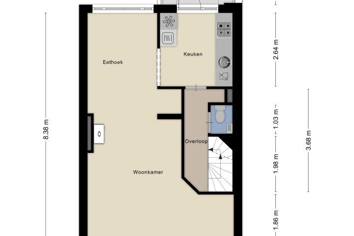 Plattegrond – St Adrianusstraat 23, Eindhoven