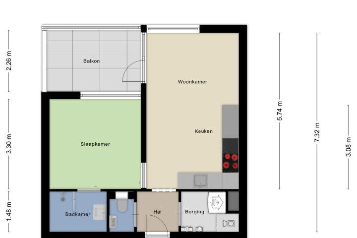 Plattegrond – Stadsring 187 B, Amersfoort