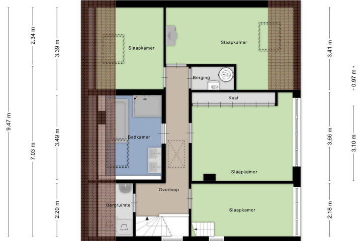 Plattegrond – St. Agnetenweg 85, Nijmegen