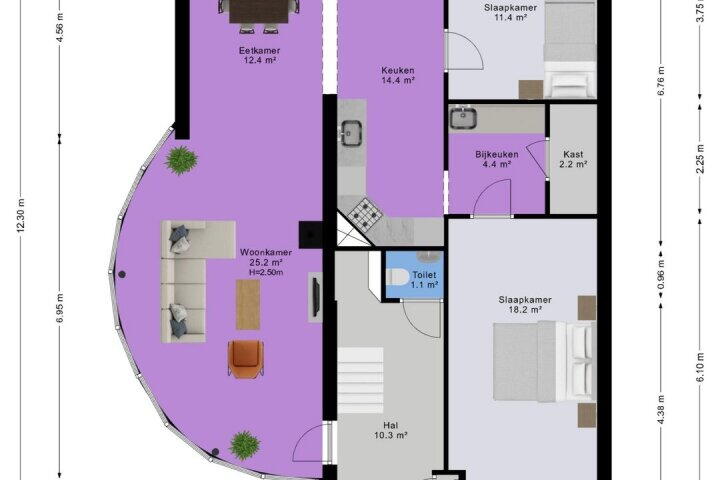 Plattegrond – Stamstraat 4, Groningen