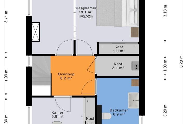 Plattegrond – Stamstraat 4, Groningen