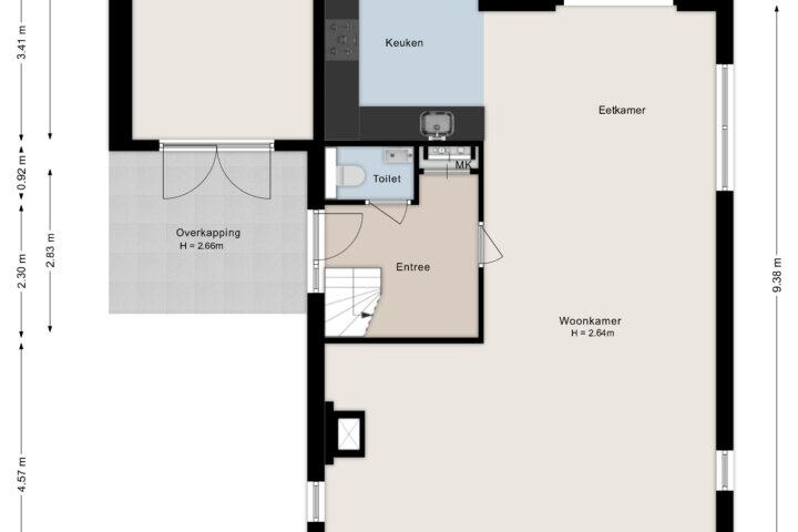 Plattegrond – St. Andreasstraat 4, Steenwijkerwold