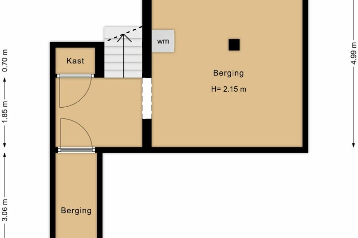 Plattegrond – St. Annastraat 73, Nijmegen