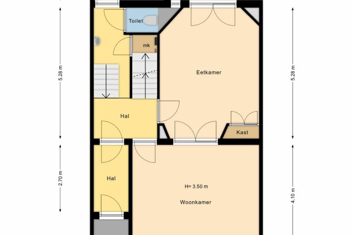 Plattegrond – St. Annastraat 73, Nijmegen