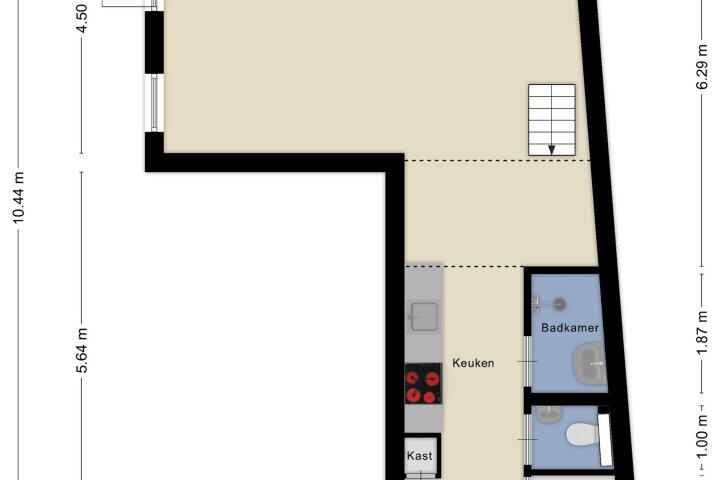 Plattegrond – Staringstraat 21, Nijmegen
