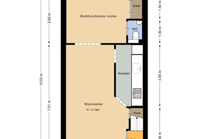 Plattegrond – Staringstraat 29, Gouda