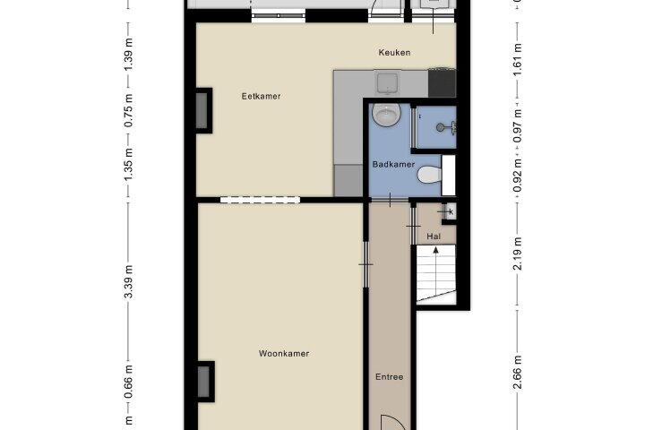Plattegrond – Staringstraat 34, Arnhem