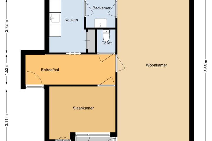 Plattegrond – Statensingel 7, Gouda