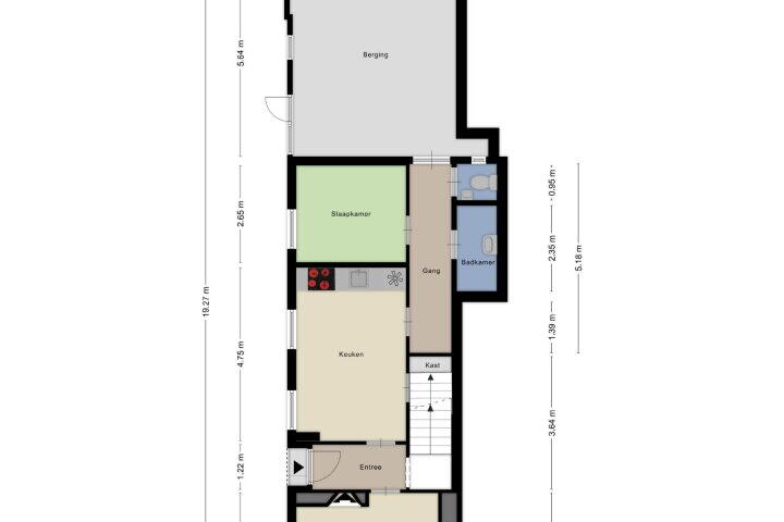 Plattegrond – Stationsstraat 10, Gieten
