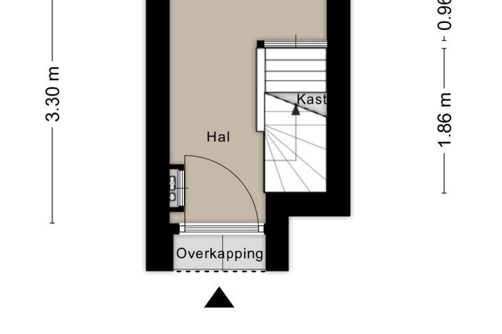 Plattegrond – Stationsstraat 22, Gieten