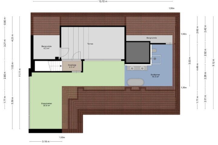 Plattegrond – Stationstraat 2 e, Beek