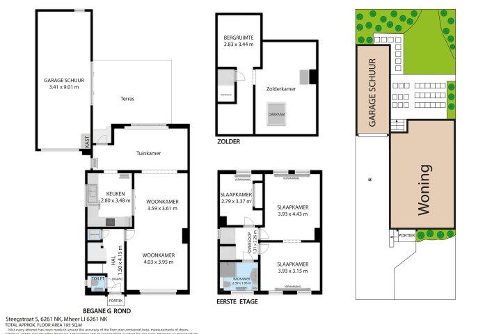 Plattegrond – Steegstraat 5, Mheer
