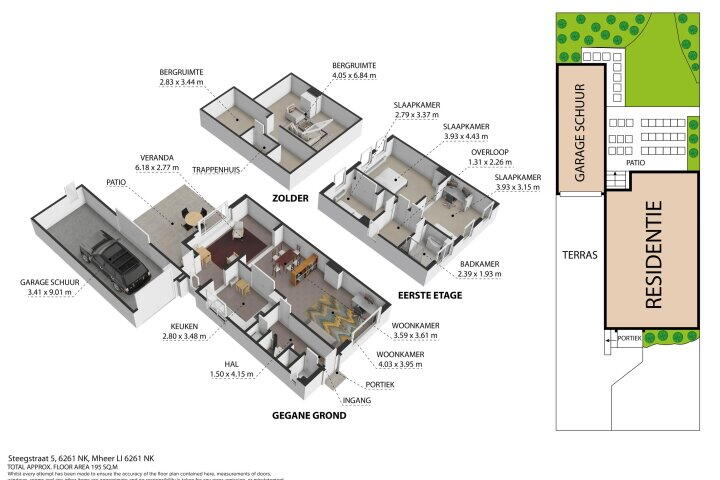 Plattegrond – Steegstraat 5, Mheer