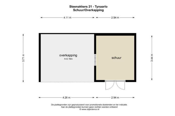 Plattegrond – Steenakkers 21, Tynaarlo