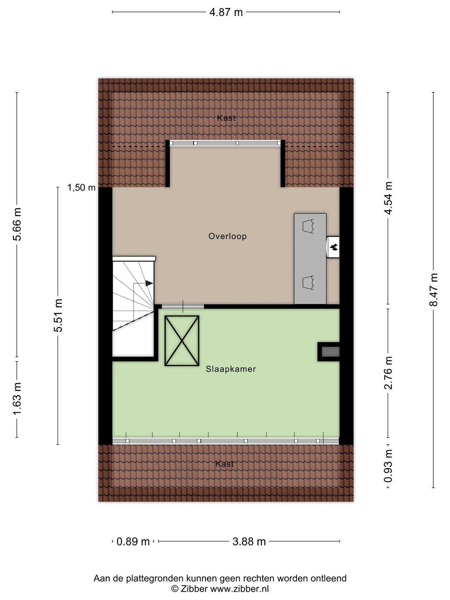 Plattegrond 3 - Steenbokstraat 58, Hazerswoude-rijndijk