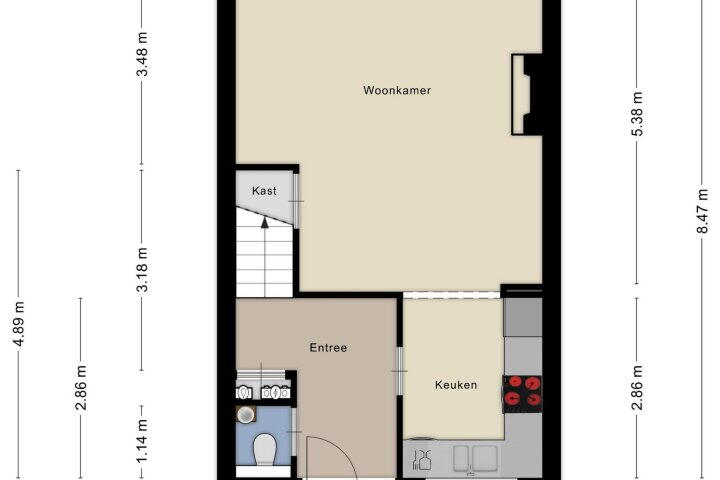Plattegrond – Steenbokstraat 58, Hazerswoude-rijndijk
